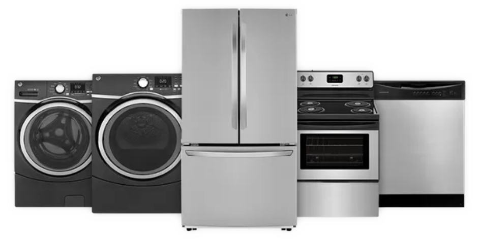 stainless steel appliance grouping